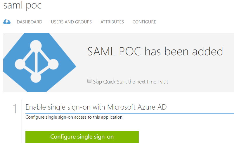 configure single sign on